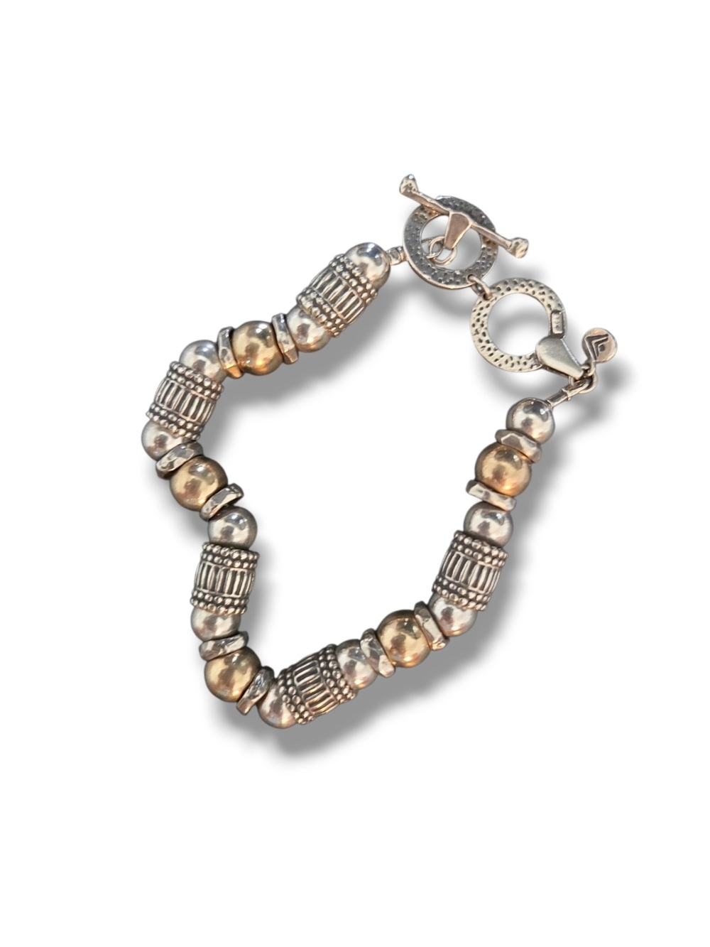Silpada Two-Tone Beaded Bracelet in Sterling Silver & 14 Kt Gold